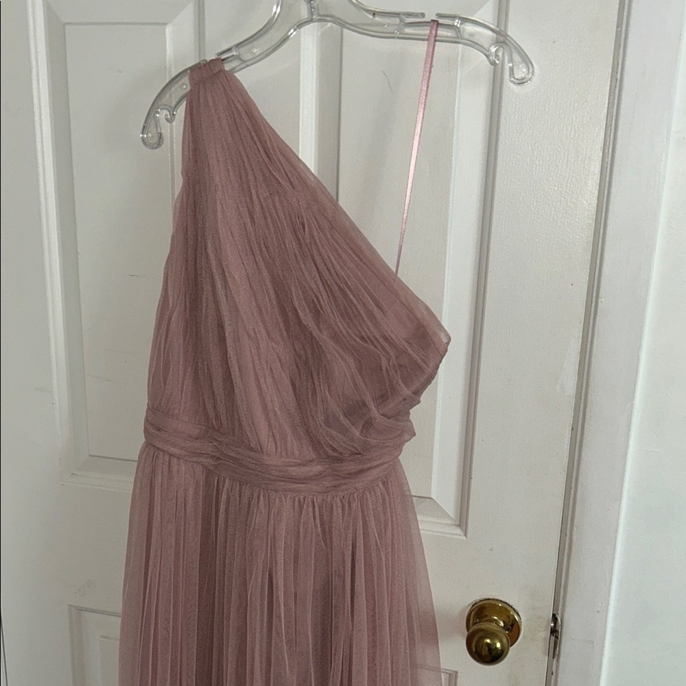 ASOS dusty pink wedding guest dress